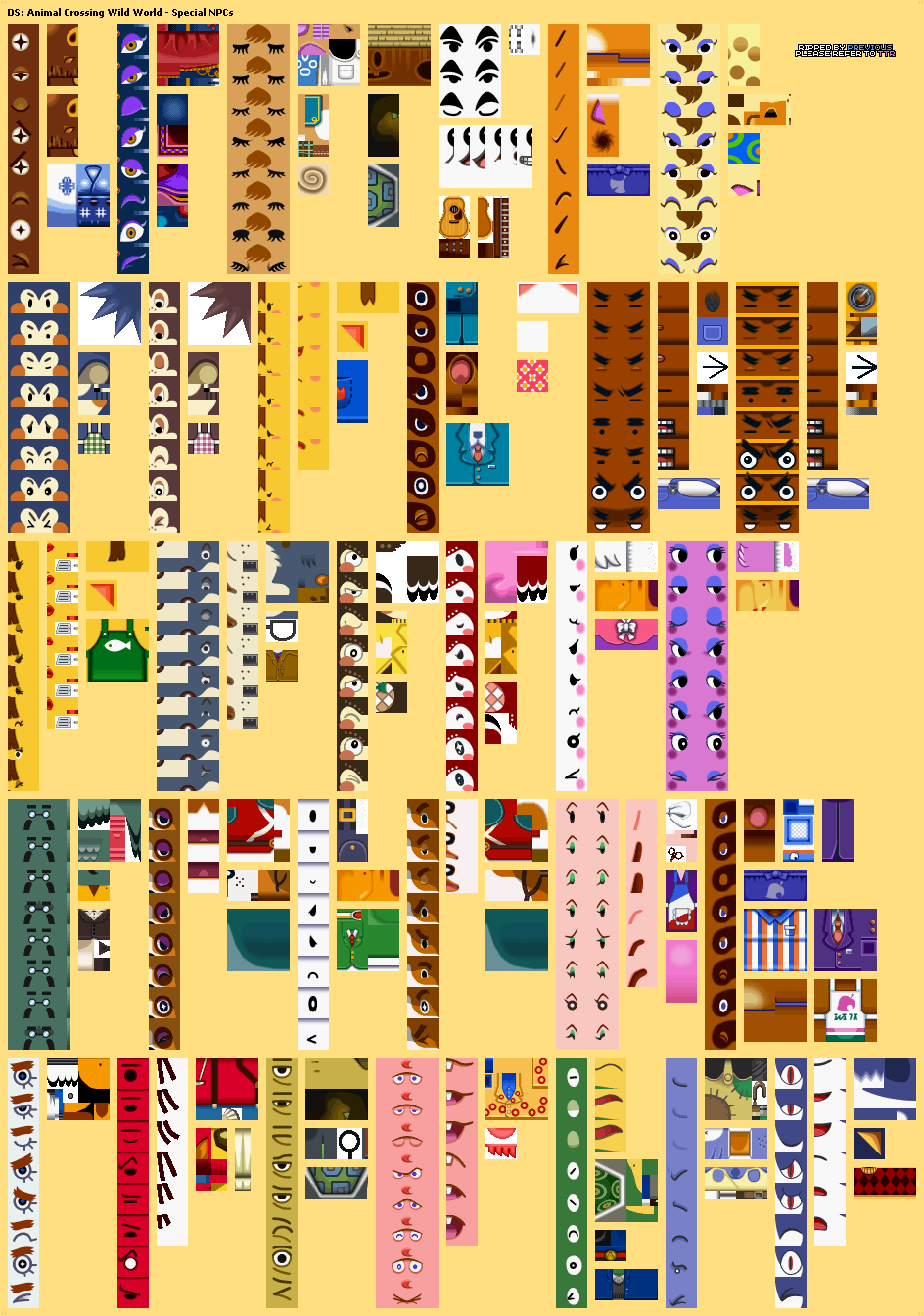 DS - Animal Crossing: Wild World - Special NPCs - The Textures Resource