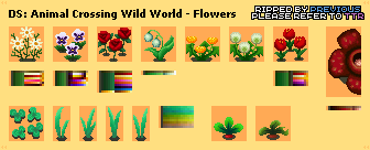 DS - Animal Crossing: Wild World - Flowers & Grass - The Textures Resource