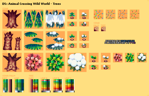 DS - Animal Crossing: Wild World - Trees - The Textures Resource