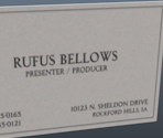 Rufus Bellows Business Card