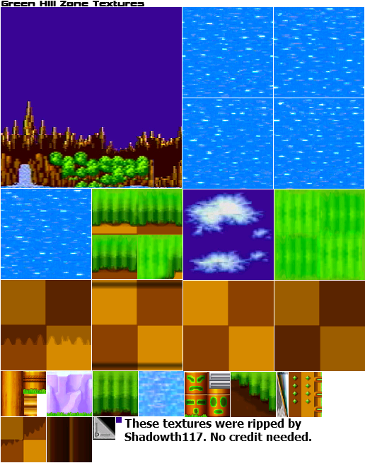 Sonic 1 green hill zone sprites - twoasl