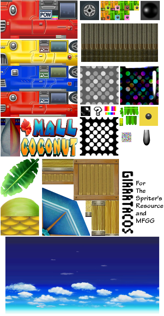 Wii Mario Kart Wii Coconut Mall Objects The Textures Resource 9755