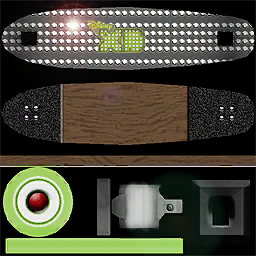 Digital Green Skateboard