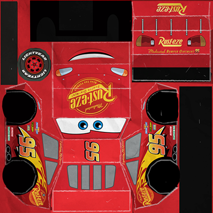 Printable Lightning Mcqueen Papercraft - Printable Papercrafts 1CA